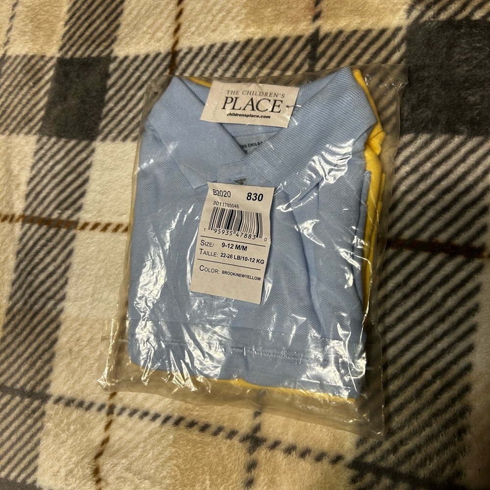 The Children's Place Blue and Yellow collared Shirt